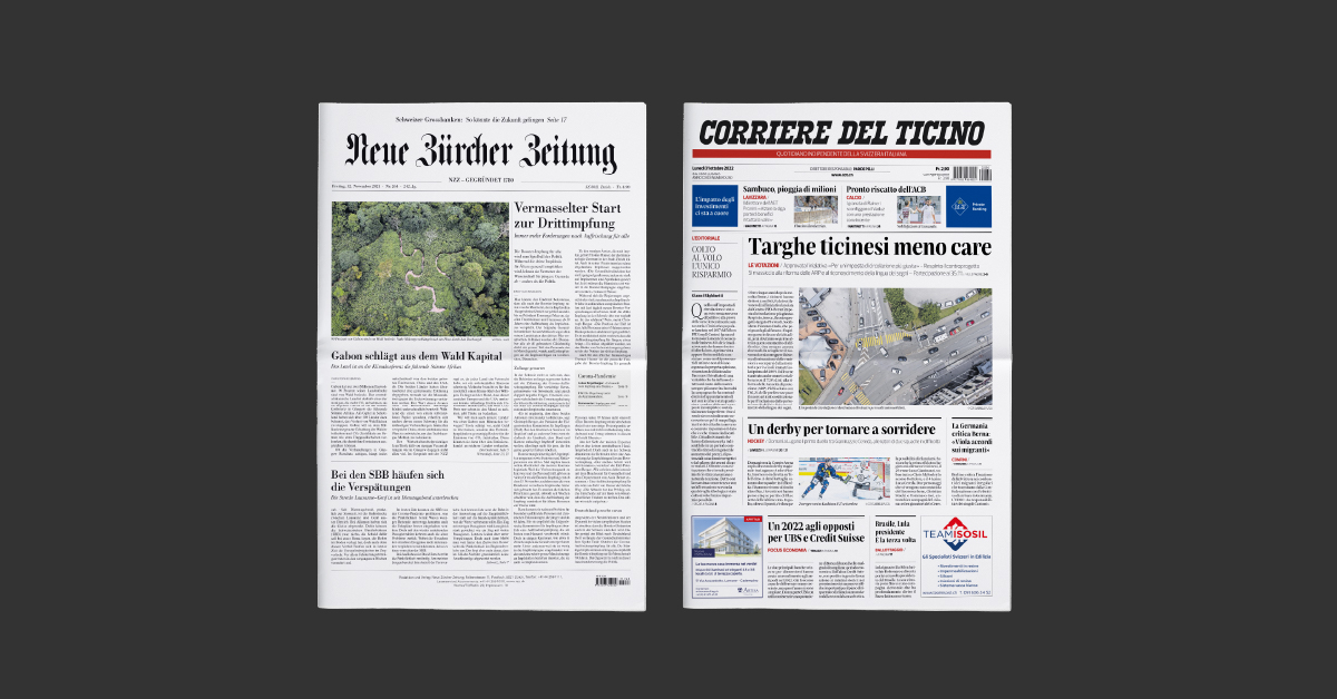 La NZZ estende la partnership strategica con il Corriere del Ticino: NZZone si occuperà in esclusiva della vendita in ambito nazionale del settore print